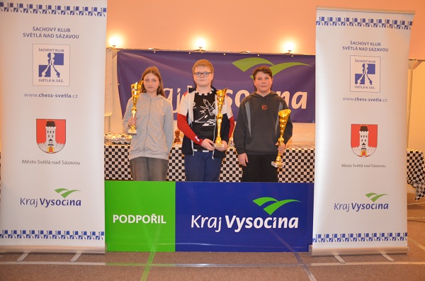 Nejlepší tři hráči v turnaji starších 